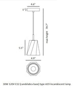 Small: 4.9 in width Castle Swing Pendant Light OPEN BOX