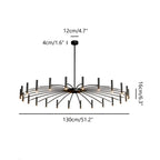 Modern Adjustable Candelabra Chandelier for Living Room