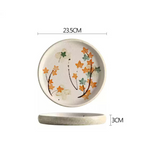 Fukutora Ware Hand-Painted Maple Leaf Plate
