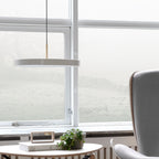 Pearl White / Brass / Medium: 16.9 in diameter Asteria Pendant Light OPEN BOX