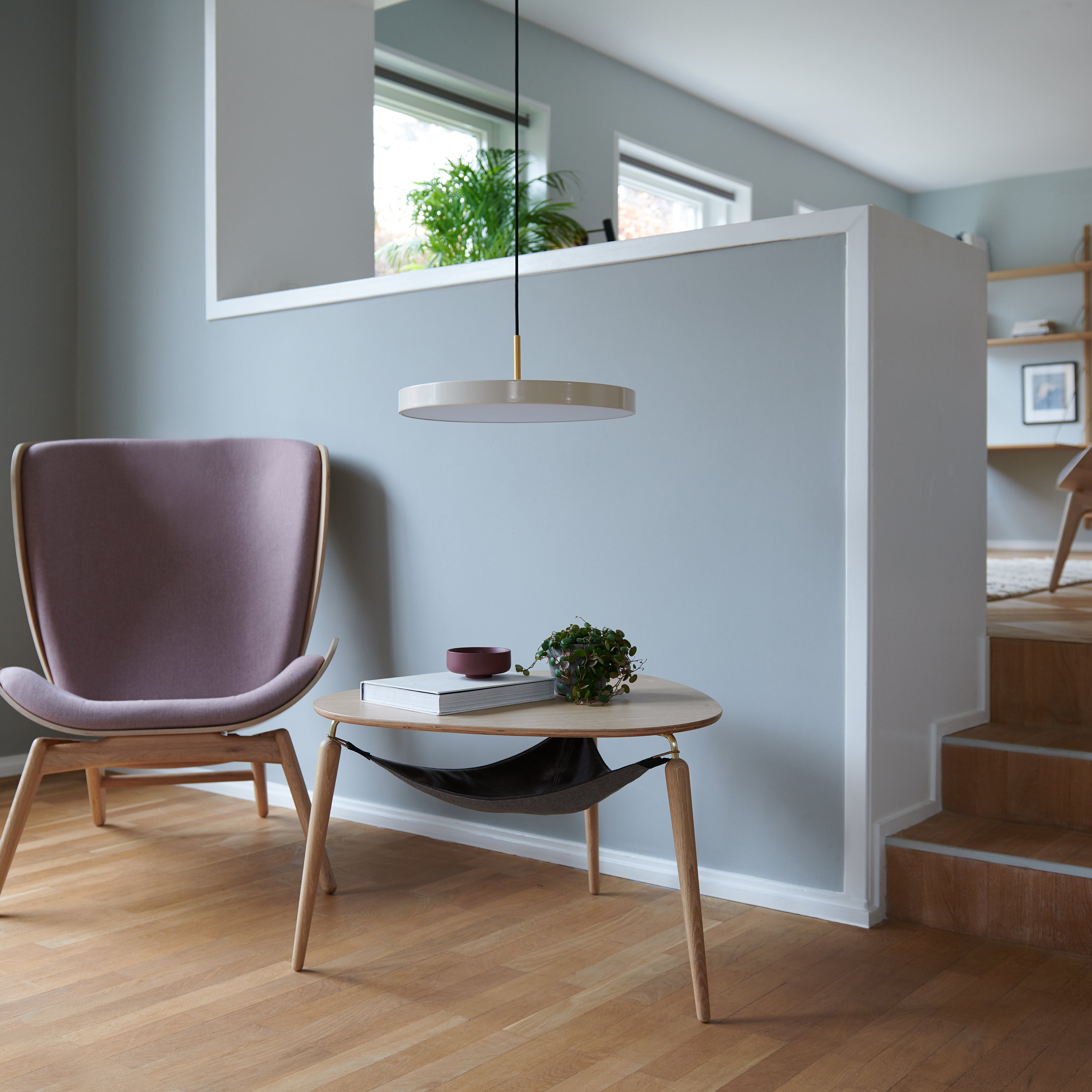 Pearl White / Mini: 12.2 in diameter Asteria Pendant Light OPEN BOX