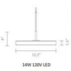 Pearl White / Mini: 12.2 in diameter Asteria Pendant Light OPEN BOX