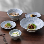 Mino Ware Sakura Tokusa Series Bowl and Plate Set