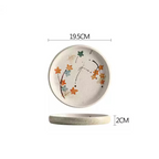 Fukutora Ware Hand-Painted Maple Leaf Plate