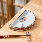 Mino Ware Usuyama Half-Moon Divided Plate