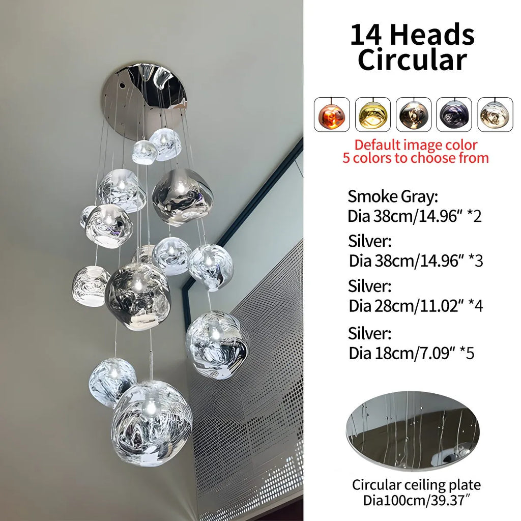 Large Lava Chandelier Customization