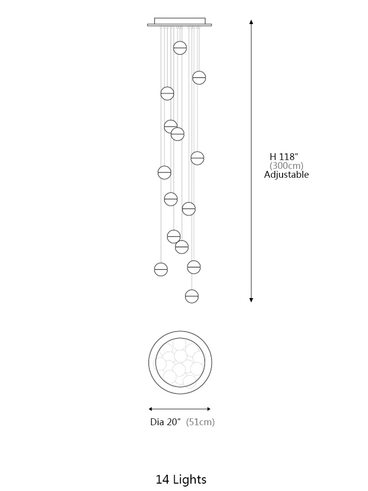 Bubble Glass Pendant Light