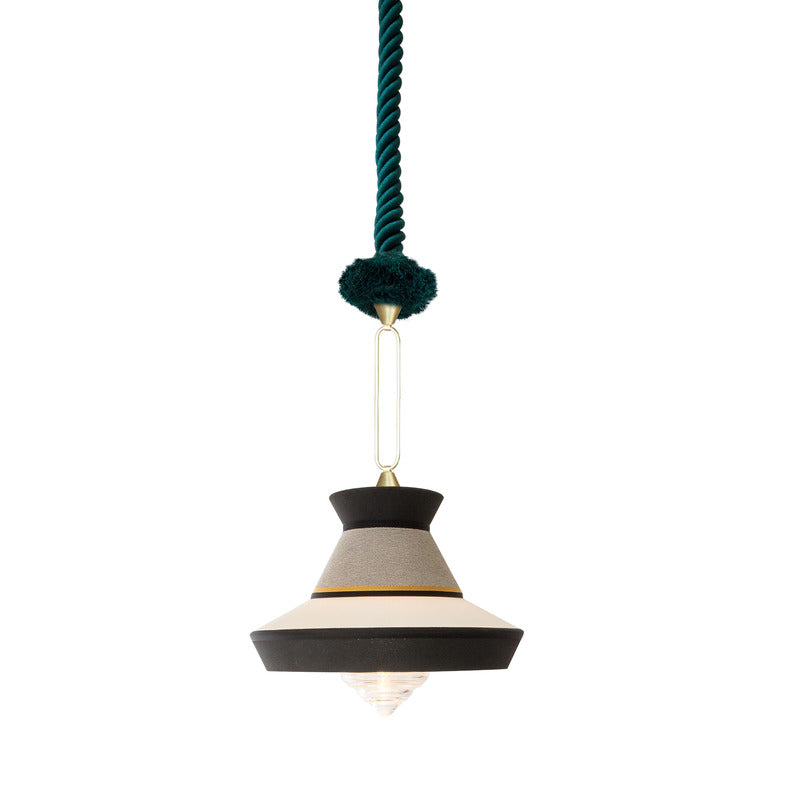 Black Patchwork Calypso Guadaloupe Pendant Light OPEN BOX