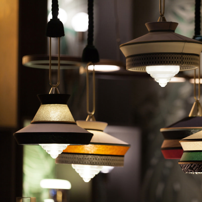 Black Patchwork Calypso Guadaloupe Pendant Light OPEN BOX