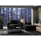 Modular Convertible Oversized Chaise Longue Sofa- Soft Corduroy Velvet, Flexible Setup