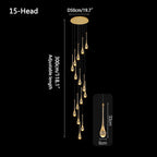 Luxury Water Drop Pendant Chandelier for Living Room