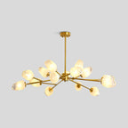 Crystal Bud Copper Chandelier for Living Room