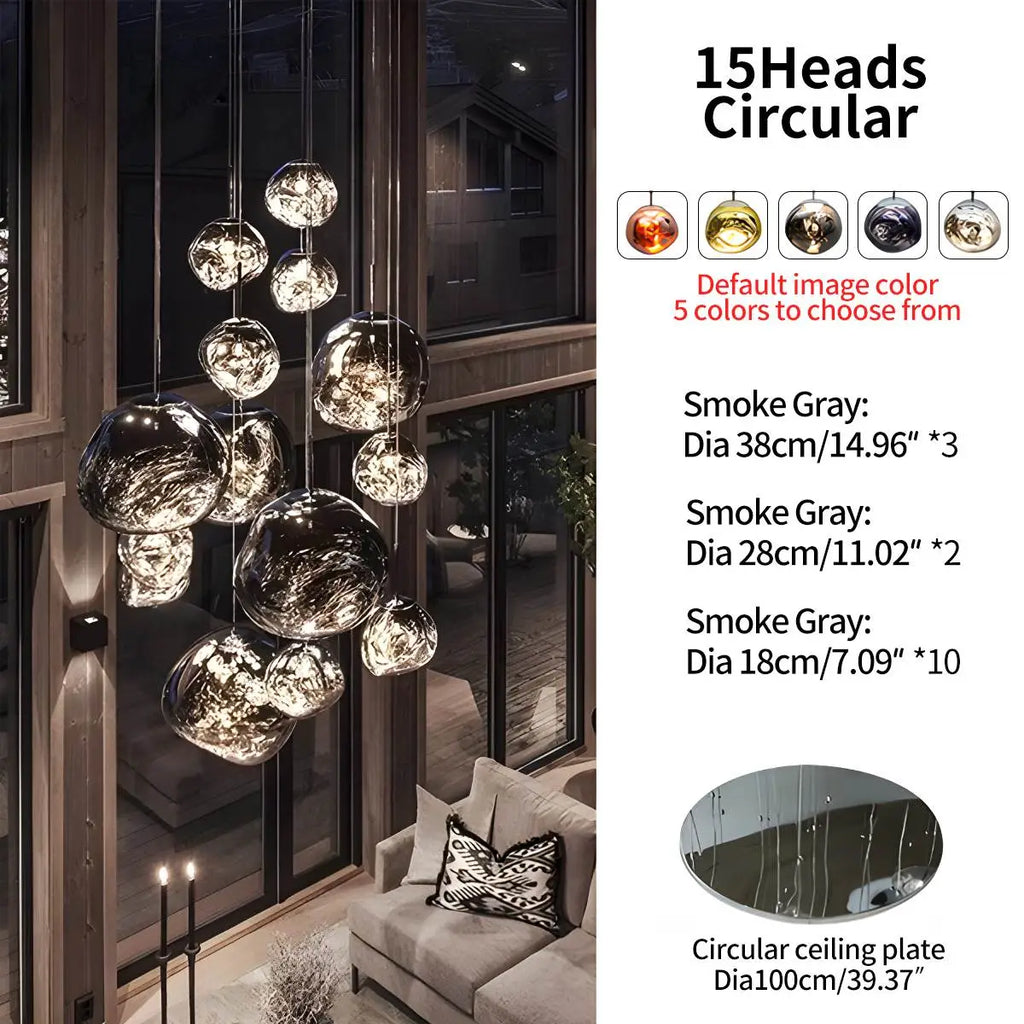 Large Lava Chandelier Customization