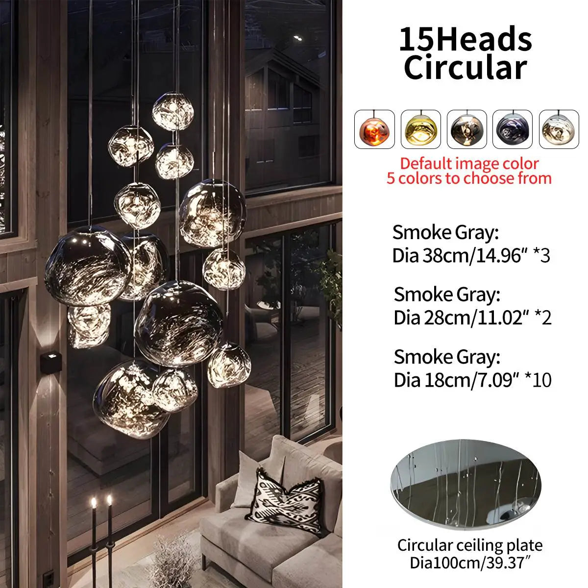 Large Lava Chandelier Customization