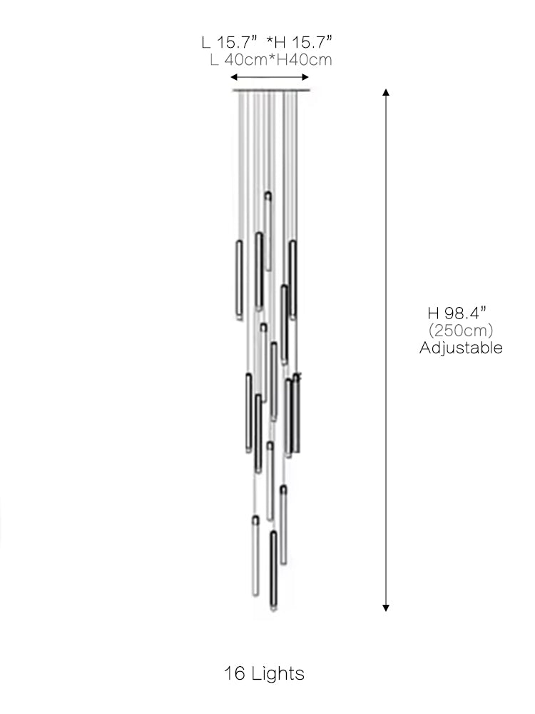 Crystal Tube Chandelier