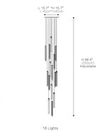 Crystal Tube Chandelier