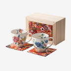 Mino Ware Floral Series Mug Gift Set