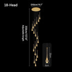 Luxury Water Drop Pendant Chandelier for Living Room