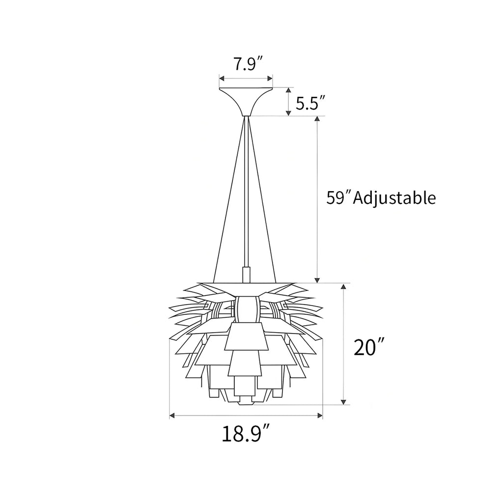 Modern Art Deco Layered Pendant Lamp