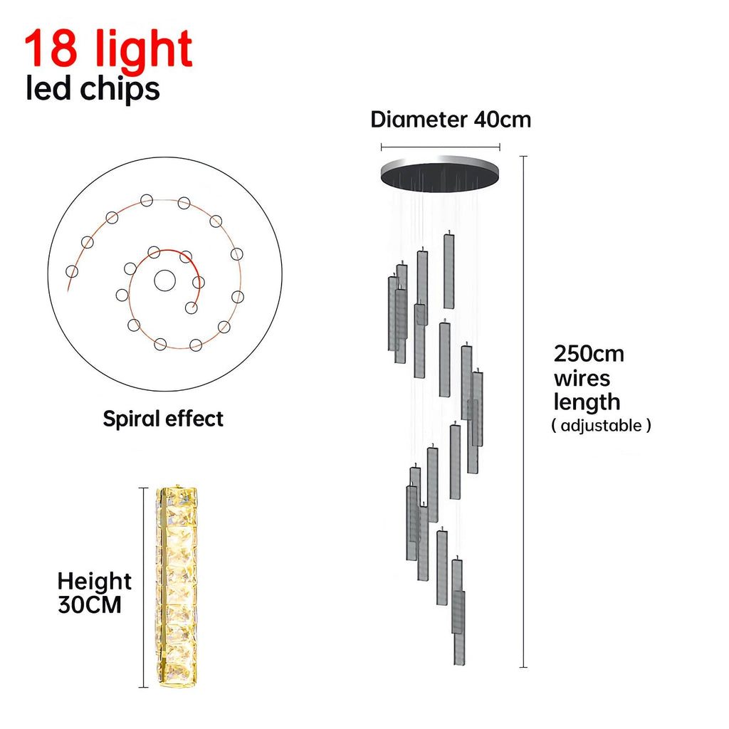 Nordic Crystal LED Chandelier