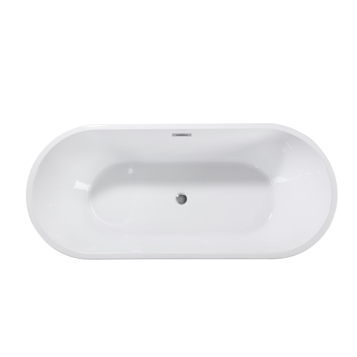 67" Glossy Acrylic Freestanding Tub