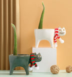 Animated Cat Ceramic Vase