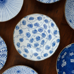 Mino Ware Botanical Series Underglaze Salad Plate