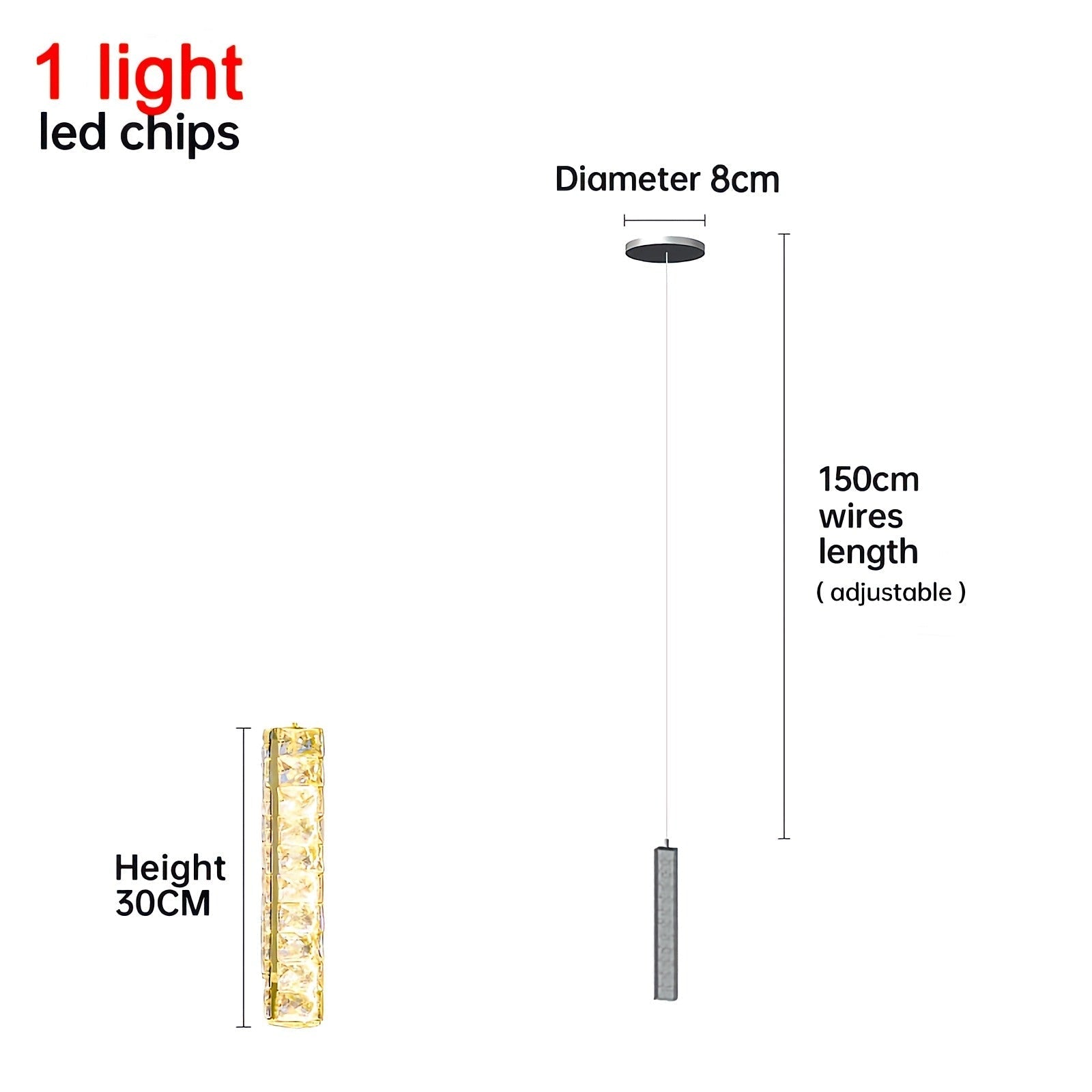 Nordic Crystal LED Chandelier