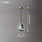 Peacock Blue Art Glass Chandelier for Dining Room