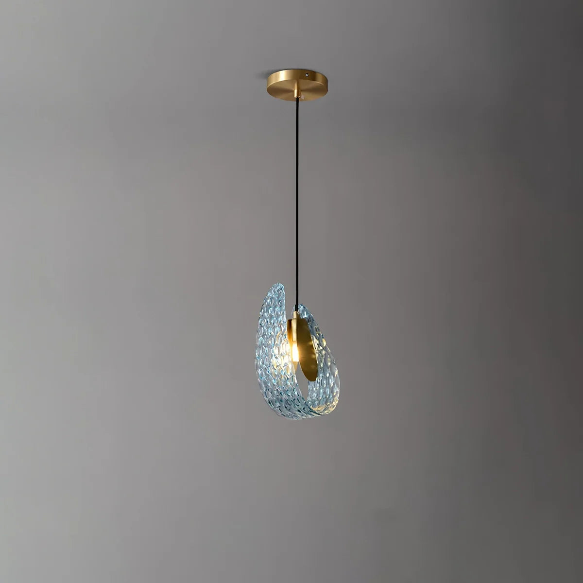 Peacock Blue Art Glass Chandelier for Dining Room