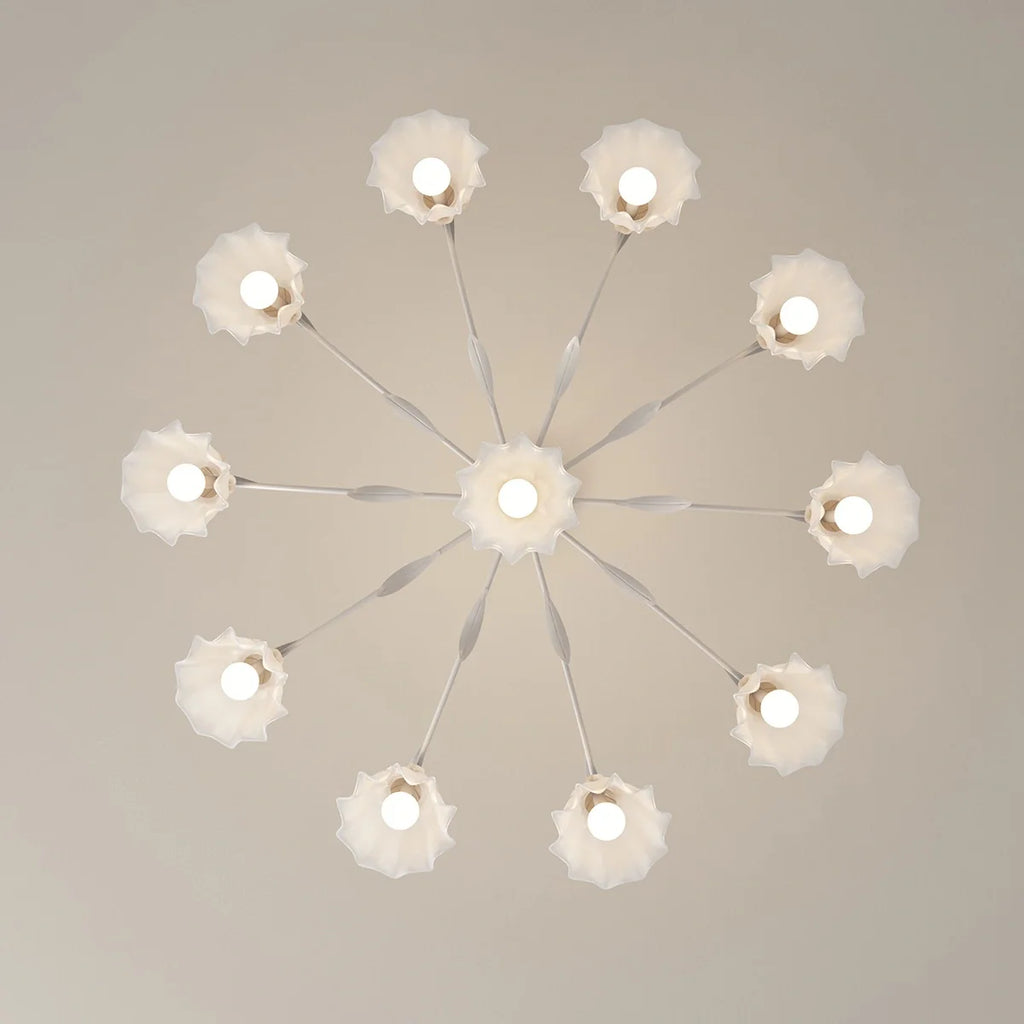 French Vintage Lily of the Valley Flower Chandelier