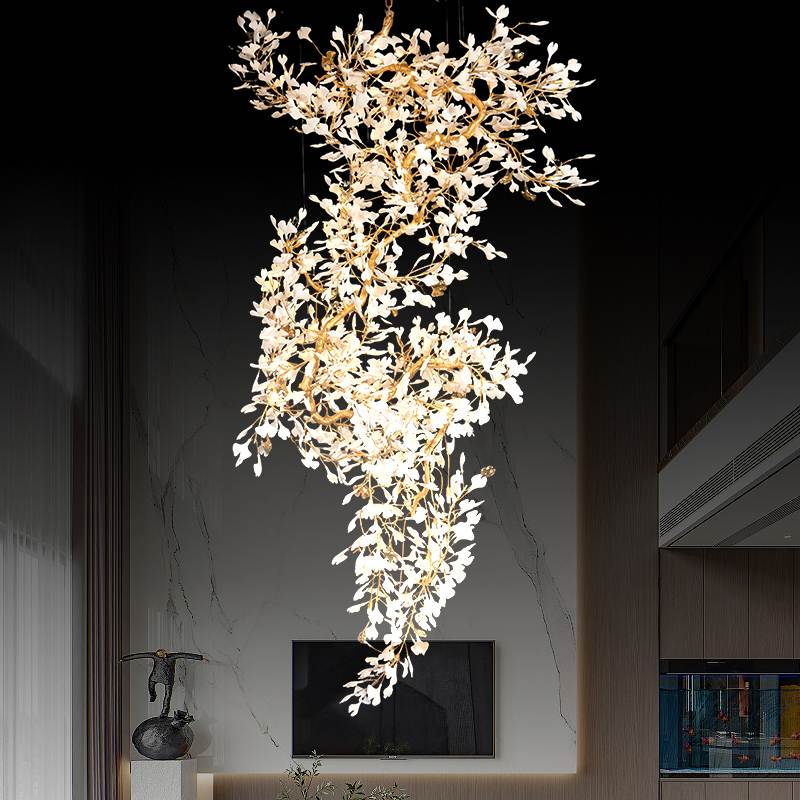 Large Ginkgo Leaf Chandelier