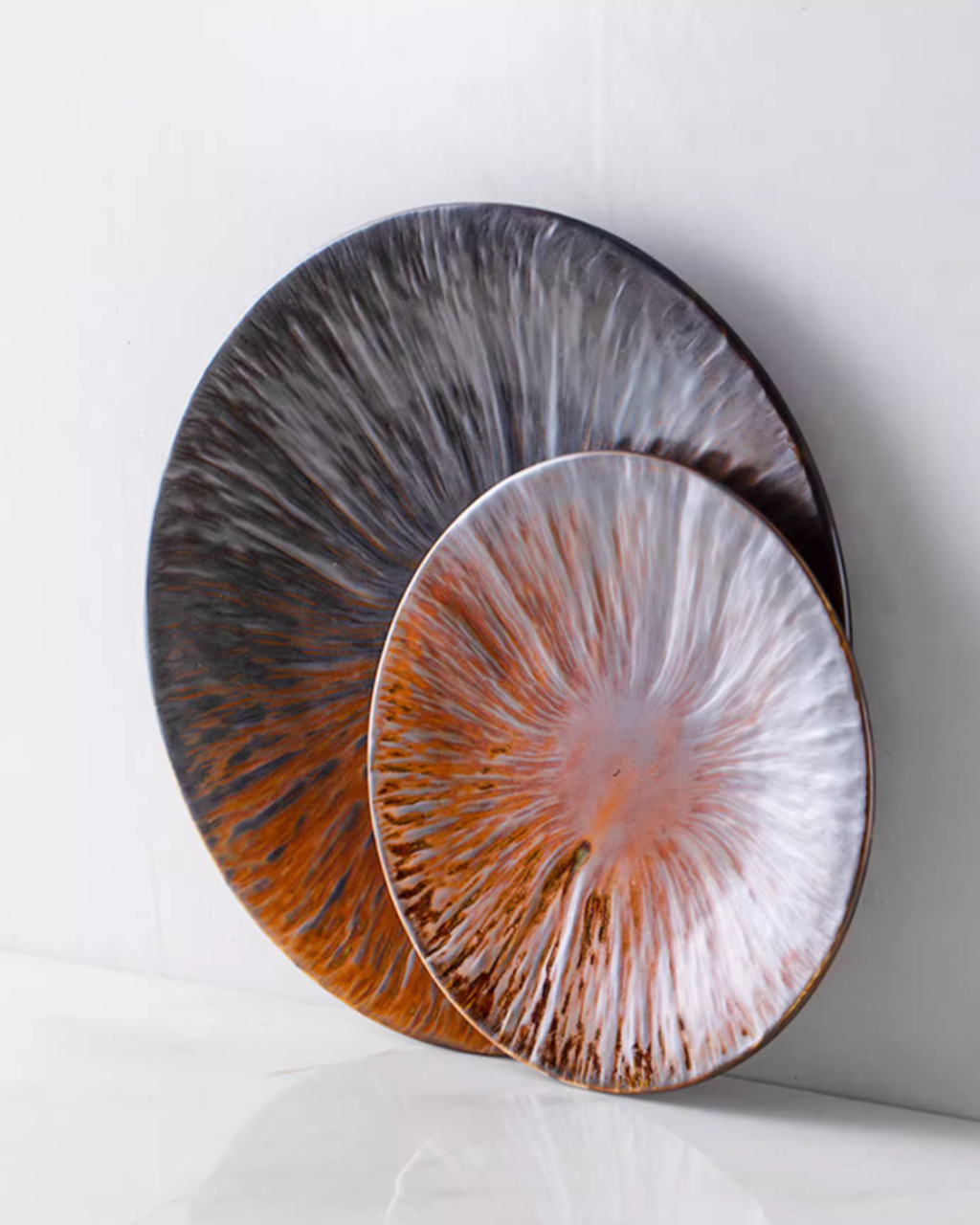 ALANIZ Blanc Series Handcrafted Preserved Flower Flat Plate