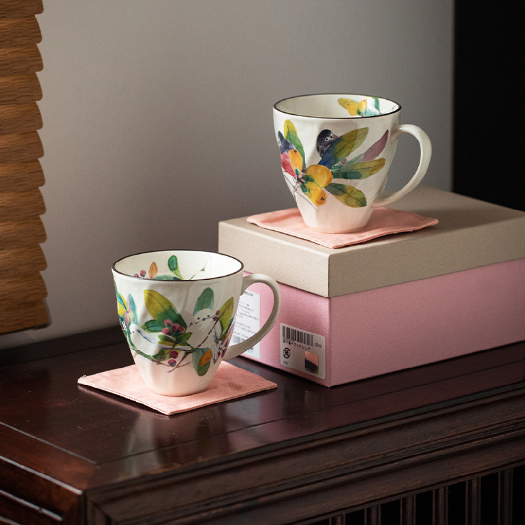 Mino Ware Floral Series Mug Gift Set