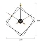 20'' Modern Geometric Metal Wall Clock