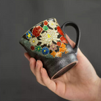 Kutani Ware Handcrafted Golden Floral Couple Mug Set – Wedding Gift