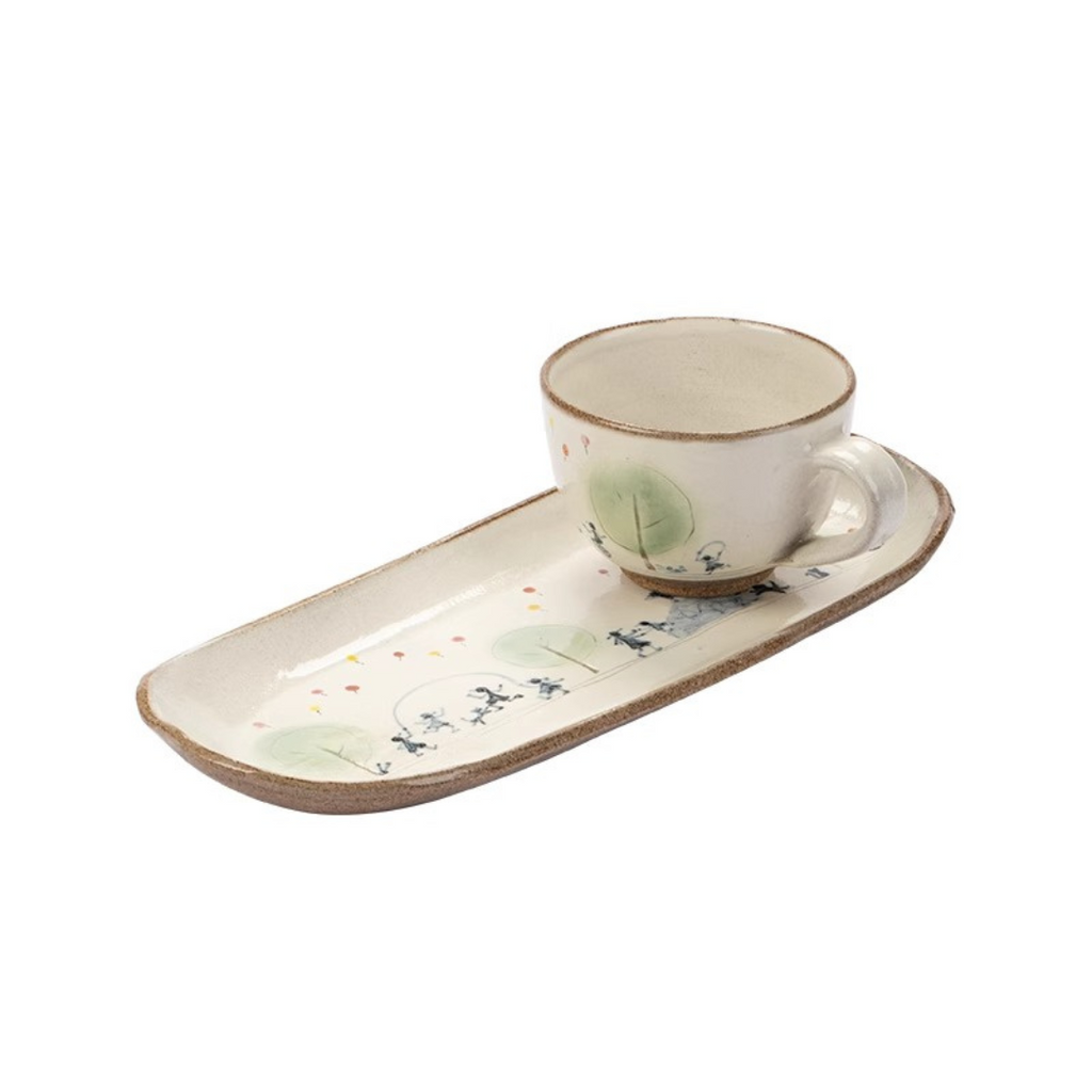 Kasama Ware Hand-Painted Countryside Teapot Set – Multi-Use for Tea & Coffee