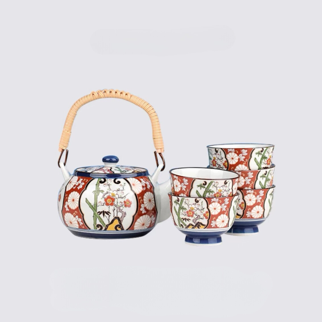 Arita-Yaki Imari Series Handcrafted Japanese Ceramic Tea Cup Gift Set