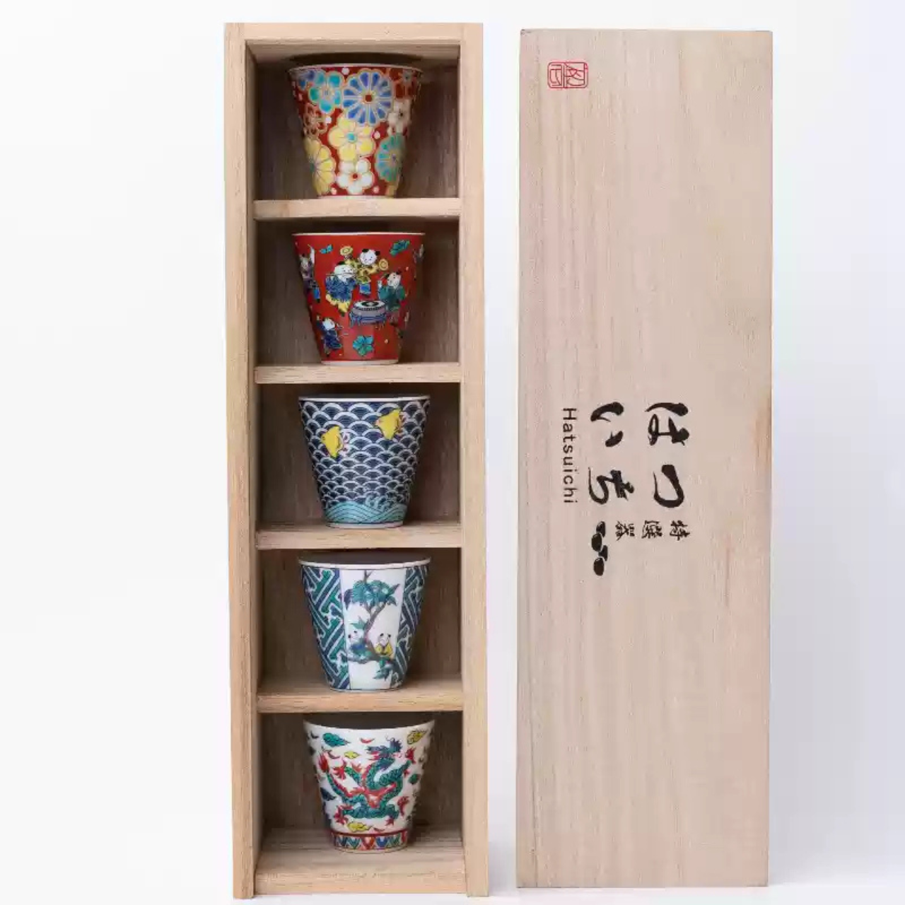 Kutani Ware Traditional Hand-Painted Gongfu Tea Set – Gift Box Edition