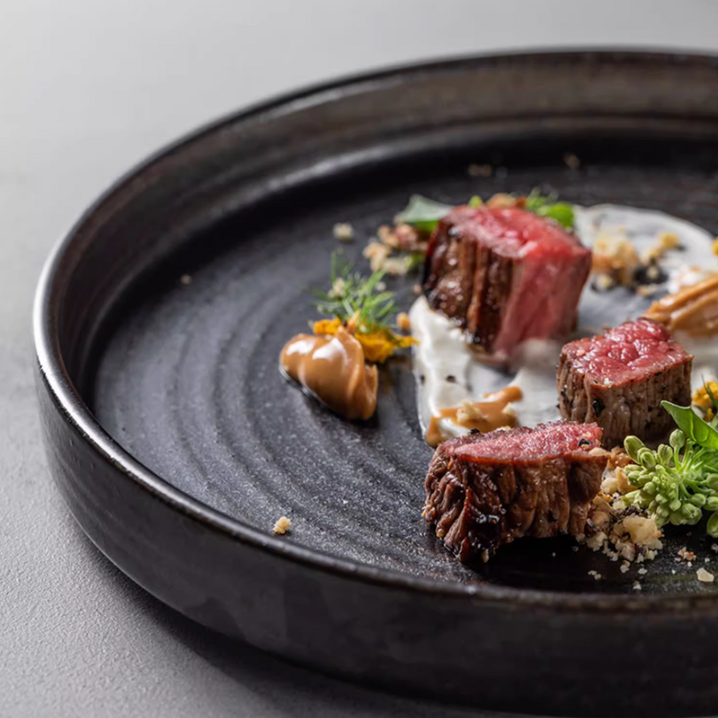 ALANIZ DX Series Handcrafted Fleur de Sel Straight-Sided Plate