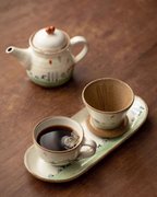 Kasama Ware Hand-Painted Countryside Teapot Set – Multi-Use for Tea & Coffee