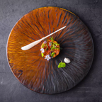 ALANIZ Blanc Series Handcrafted Preserved Flower Flat Plate