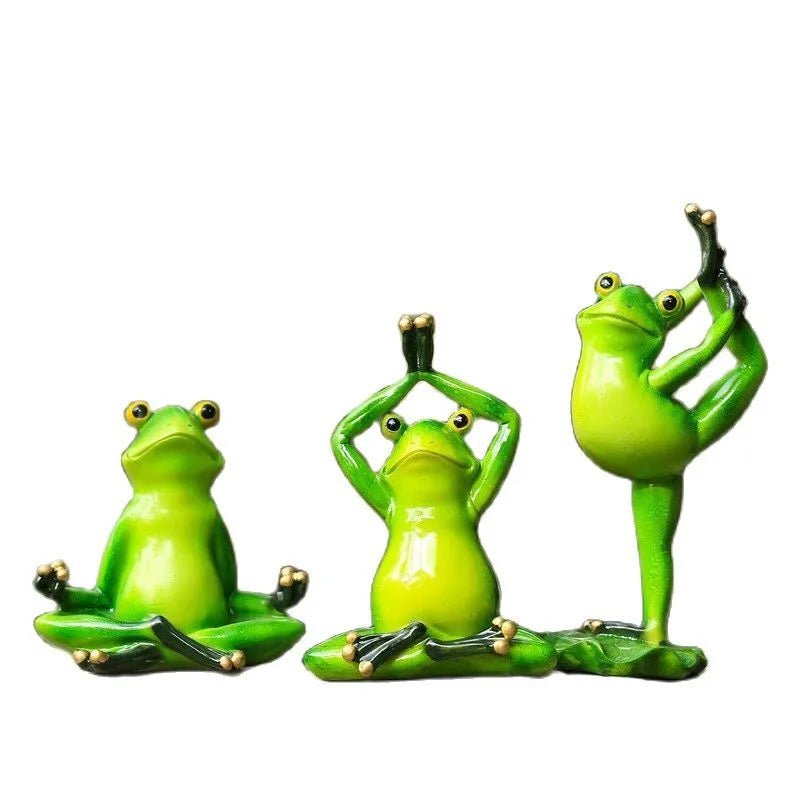 Yoga Frog Figurines