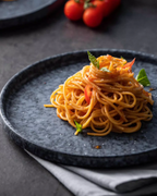 ALANIZ GIN Series Handcrafted Blue Snow Straight-Sided Plate