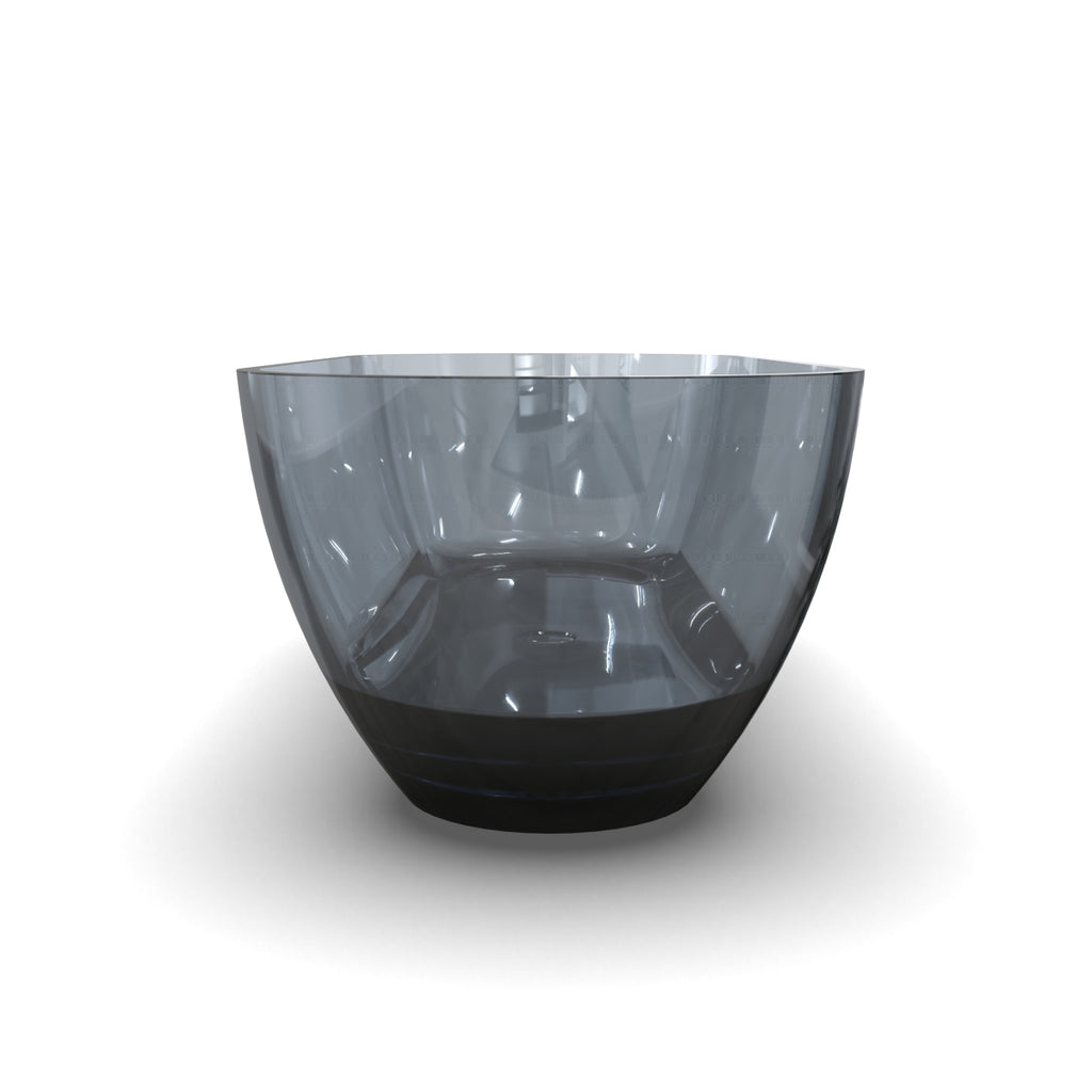 69 Inch Oval Freestanding Soaking Tub | Translucent Grey Blue Resin Stone| Deep Bath