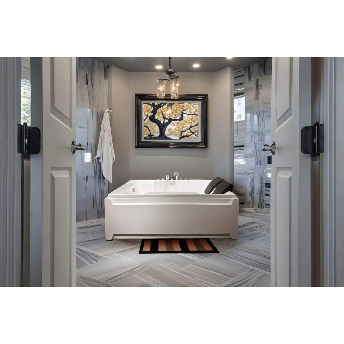 Luxury 2-Person Whirlpool Massage Tub