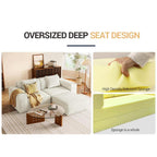 118-inch modular sofa can be converted into an oversized sofa bed Free conversion sofa set flexible configuration, soft corduroy cloud velvet fabric