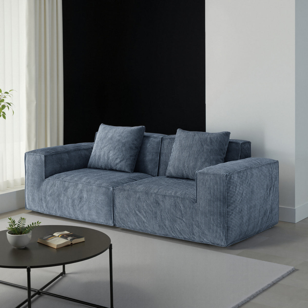 Belfin Modular Sectional Sofa, Convertible Tofu Block Sofa Bed
