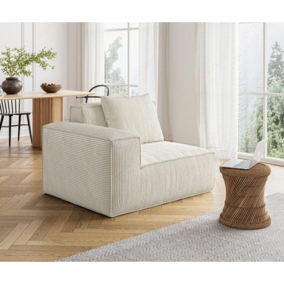 modular sofa can be converted into an oversized sofa bed Free conversion sofa set flexible configuration, soft corduroy cloud velvet fabric two person