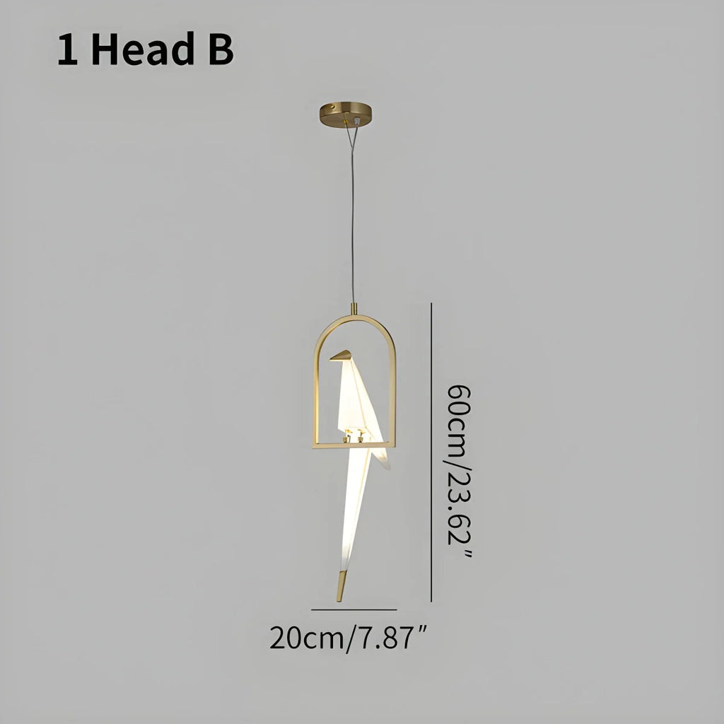 Paper Crane Bird Chandelier for Dining Room